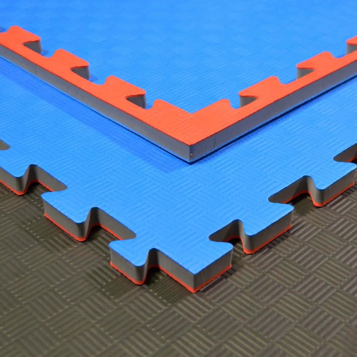 Wendematte Checkerd rot/blau - 100 x 100 x 2,0 cm