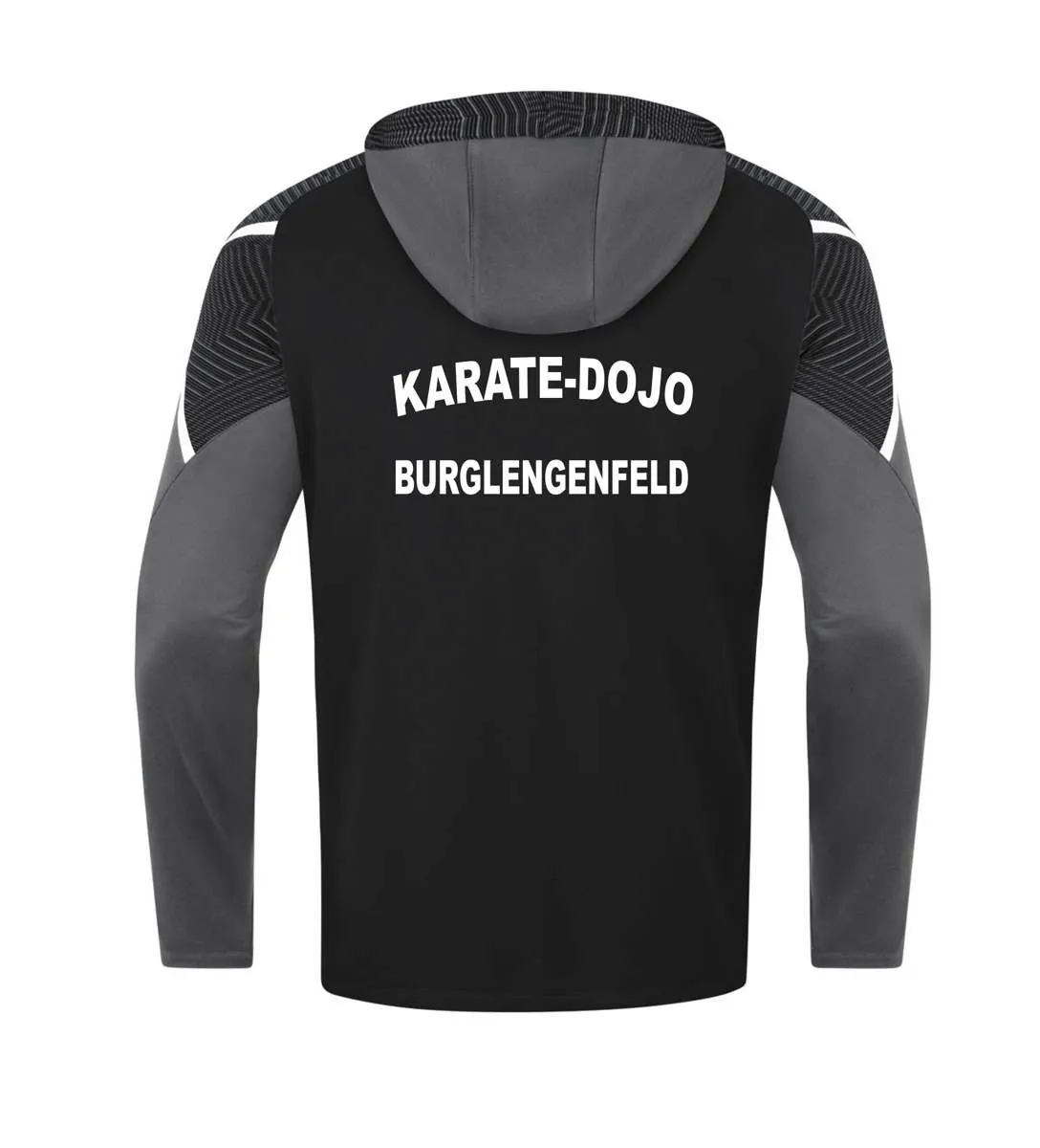 Kapuzenjacke schwarz mit Druck Karate Dojo Burglengenfeld