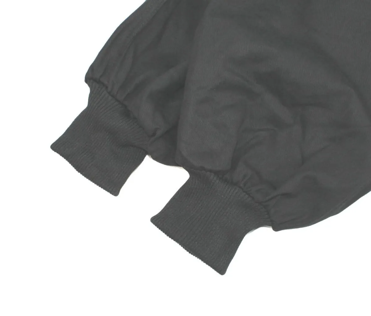 Black cotton trousers with cuffs