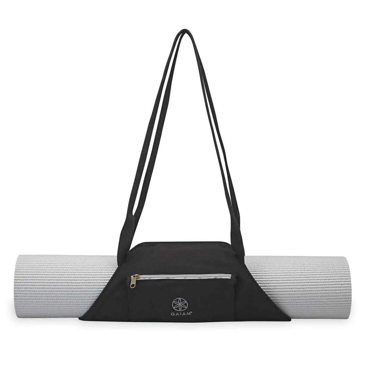 GAIAM yoga mat carrying strap black with logo