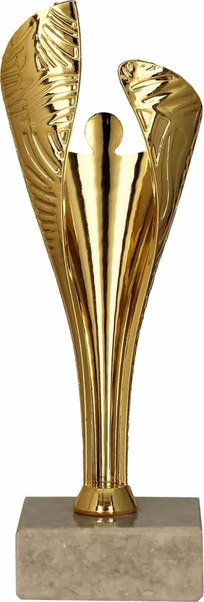 Pokal in gold aus Kunststoff 16 cm