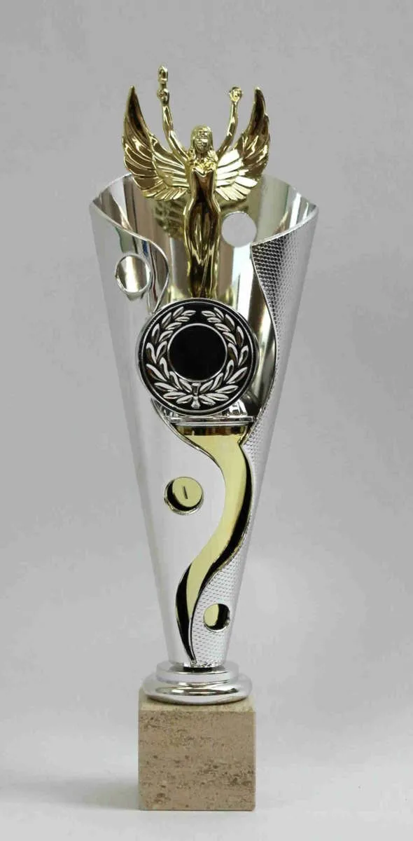 Pokal silber/gold mit Engel 36 cm
