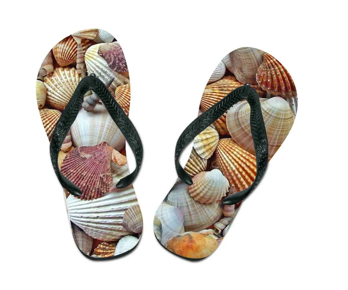 Flip flops shells colourful