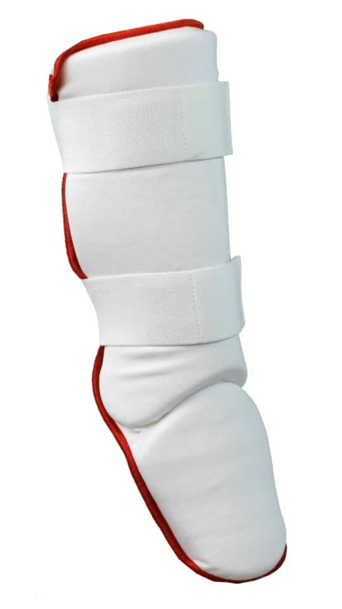 Shin instep protector made from blended fabric