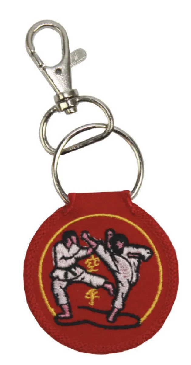 Embroidered karate key ring