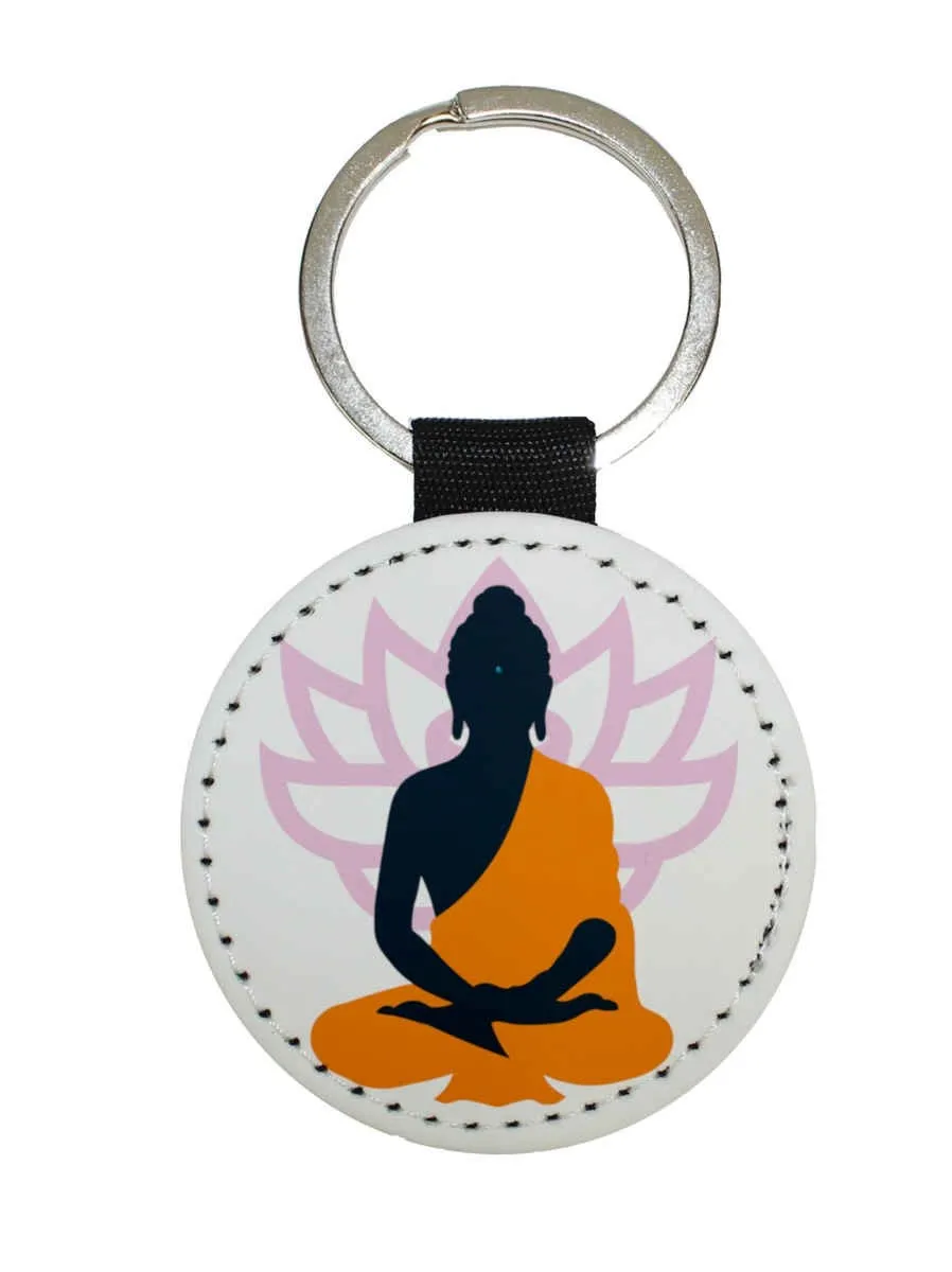 Key rings in different colors motif Buddha