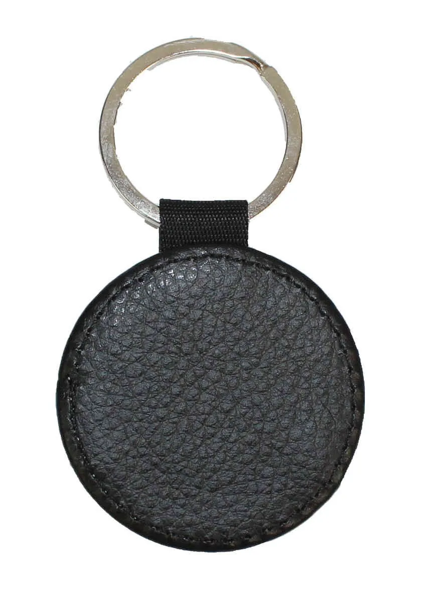 Key ring round imitation leather Buddha