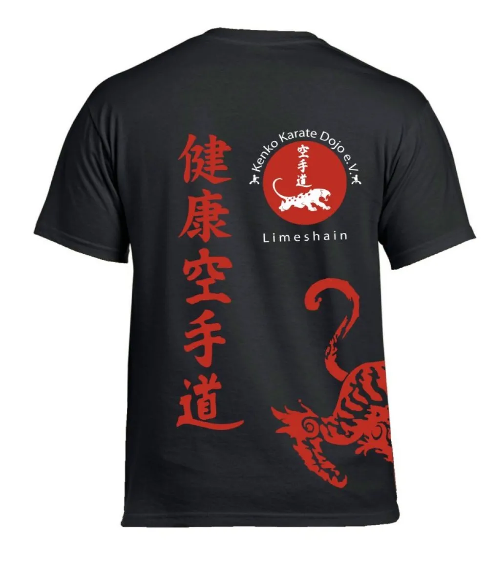 T-Shirt Kenko Karate Dojo Limeshain schwarz hinten