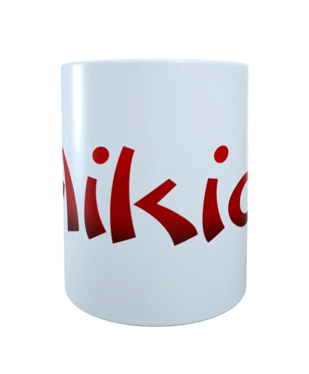 Becher - Kaffeetasse - Tasse weiß Aikido