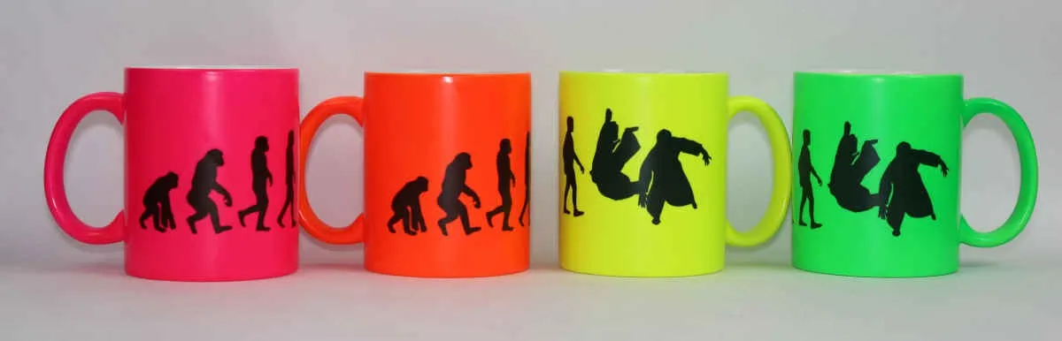 tasse blanche/multicolore imprimé avec Karate multicolore - Kopie - Kopie - Kopie - Kopie