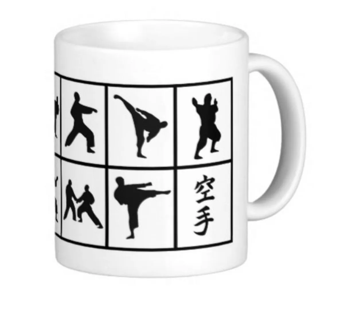 Tasse Karate Figuren