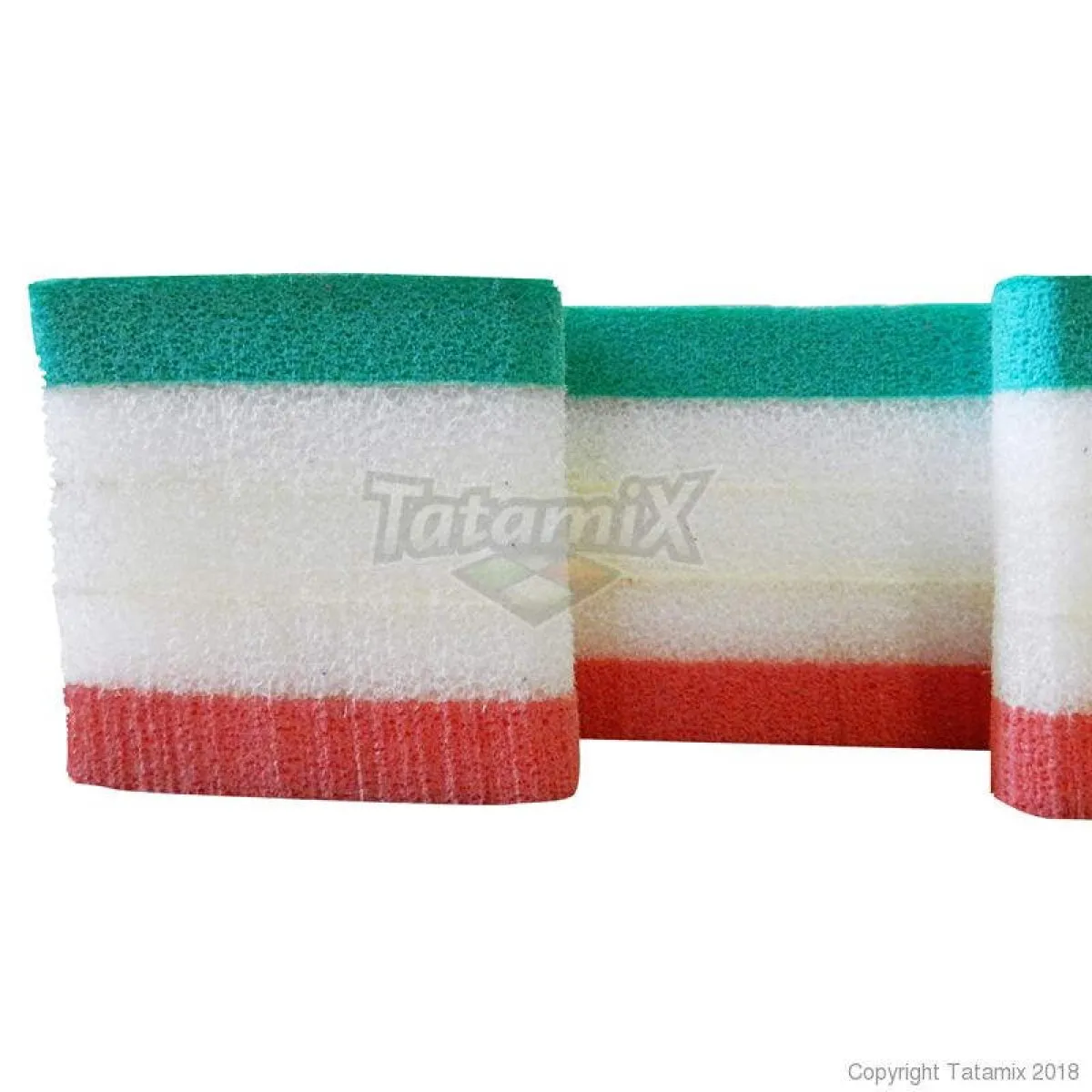 Tapis Tatami J50R rouge/blanc/vert 100 cm x 100 cm x 5 cm