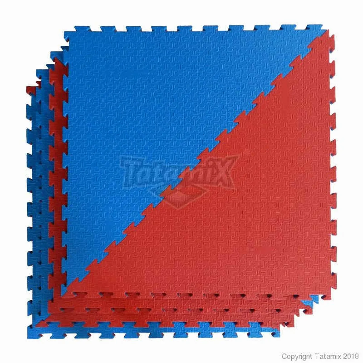 Tapis de Taekwondo rouge/bleu octagon