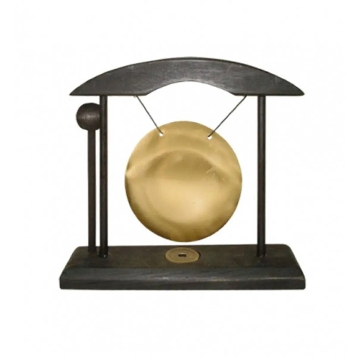 Table gong small black / gold
