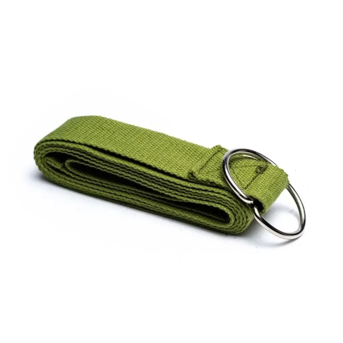 Yoga belt/yoga strap olive green 183x4 cm