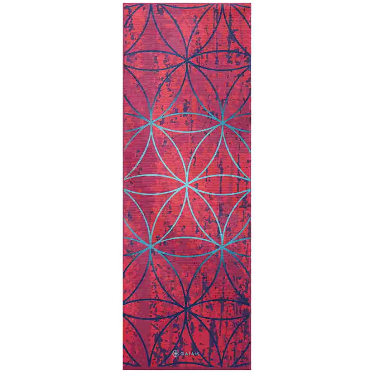GAIAM Yoga Matte dunkles Pink mit geometrischem Muster