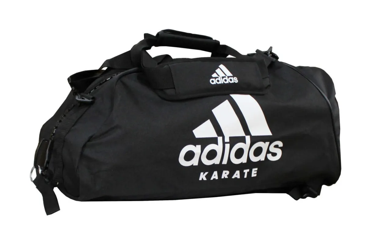 adidas sports bag - sports backpack black/white karate