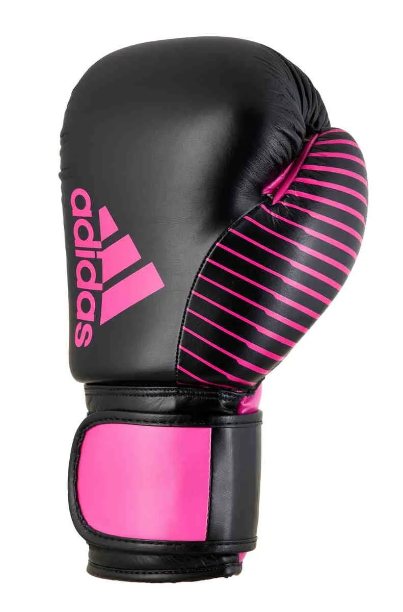 adidas Boxing Gloves Competition Leather black|pink 10 OZ