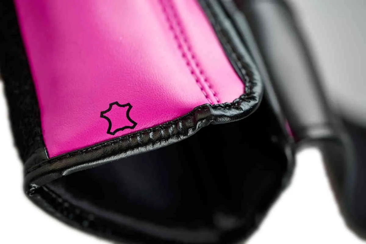 Gants de boxe adidas Competition cuir noir|rose 10 OZ