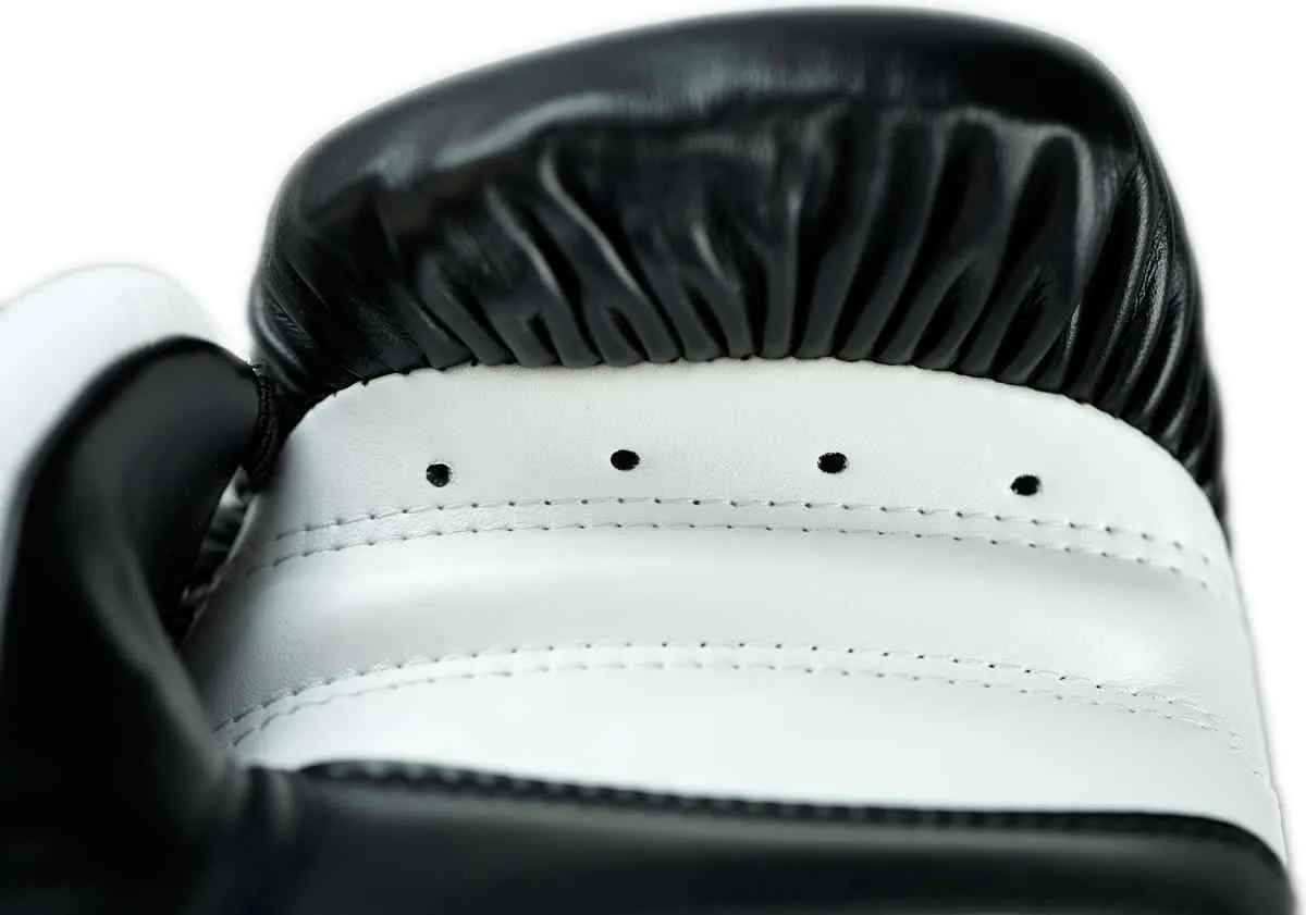 Guante de boxeo adidas Speed 165 cuero negro|blanco 10 OZ