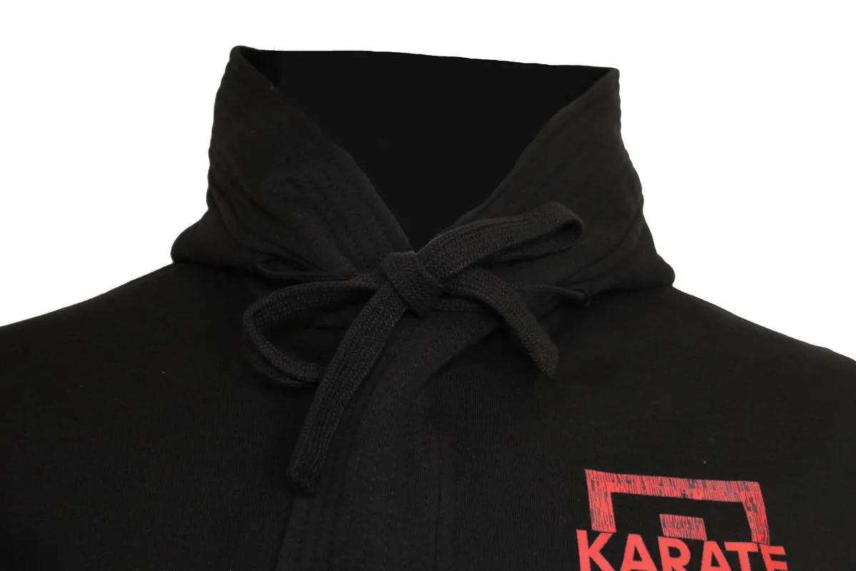 adidas Kapuzenjacke MATS Karate schwarz/rot WKF Brust
