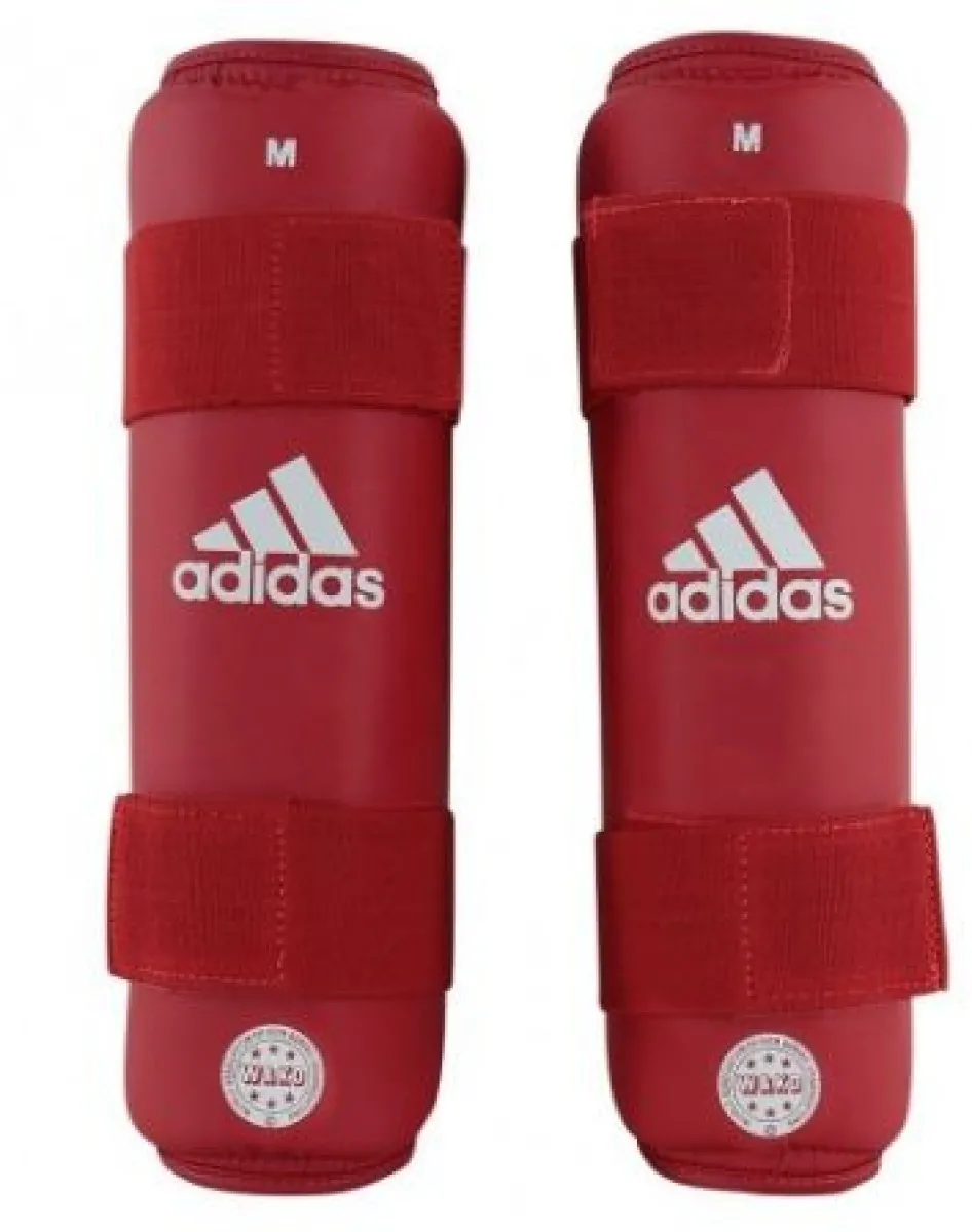 Protège-tibias adidas Kickboxing WAKO rouge