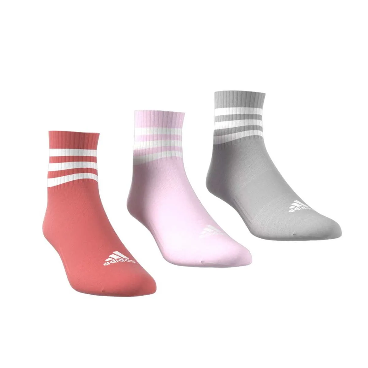 adidas Socks 3-Stripes Cushioned Crew Socks 3 Pack