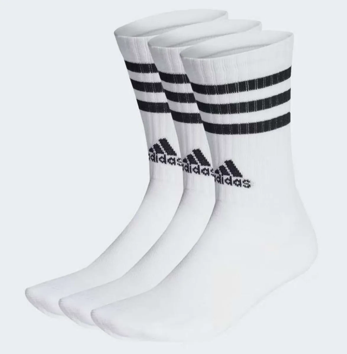 adidas Socken hoher Schaft 3 Streifen weiß