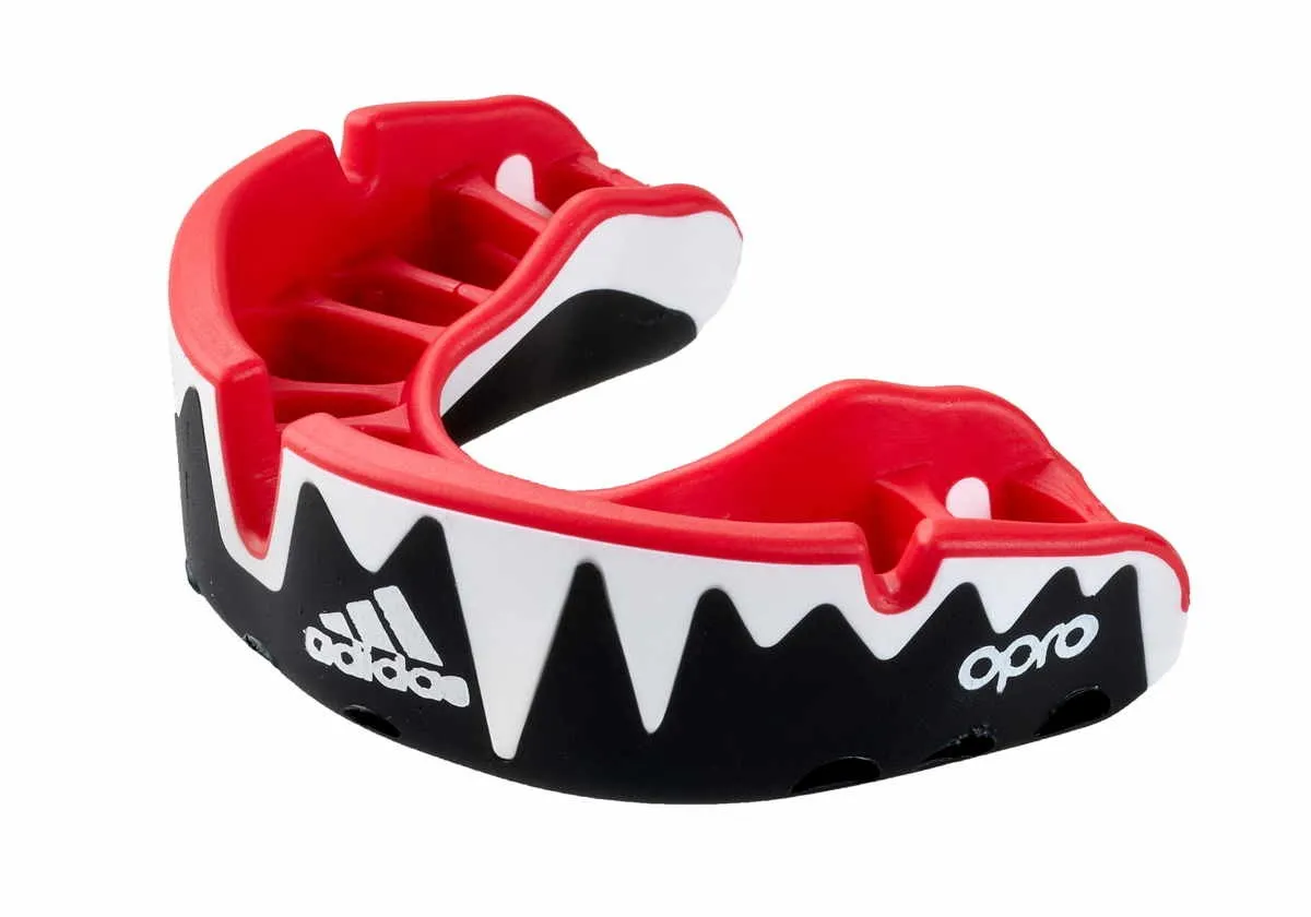 Protège-dents adidas Opro Platinum rouge/noir/blanc