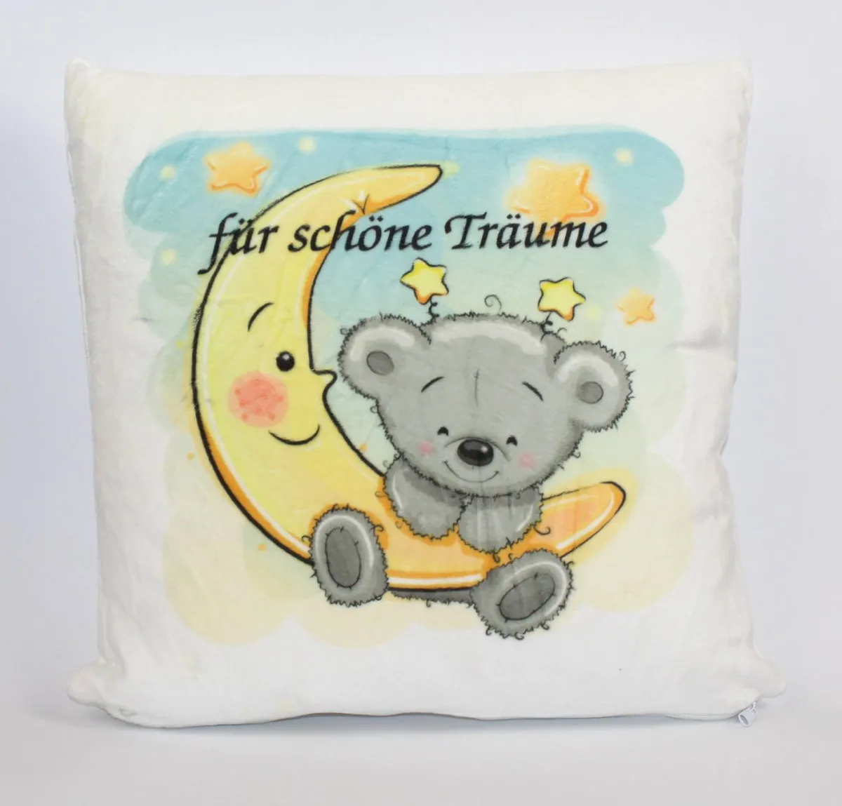 soft cushion motif moon stars and bear, 40 x 40 cm