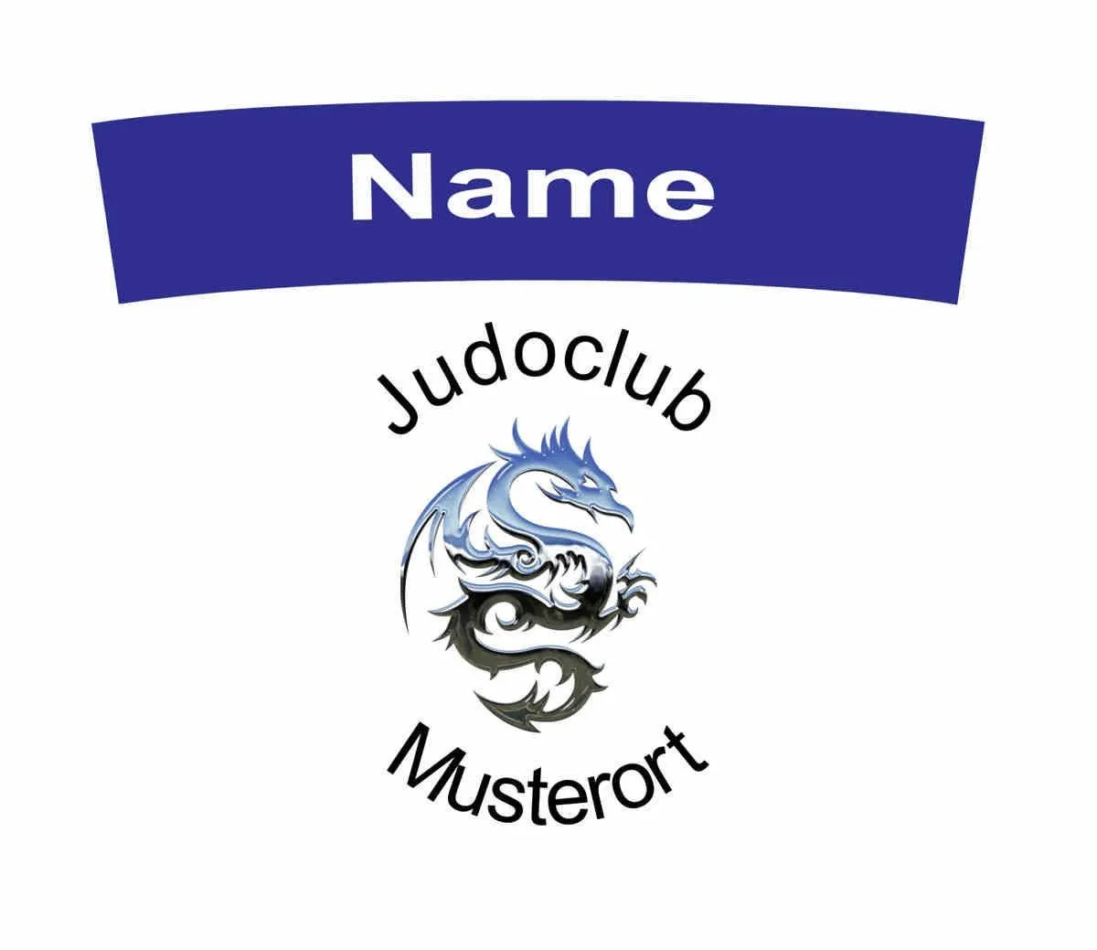 Combinaison de judo Etiquette dorsale avec logo