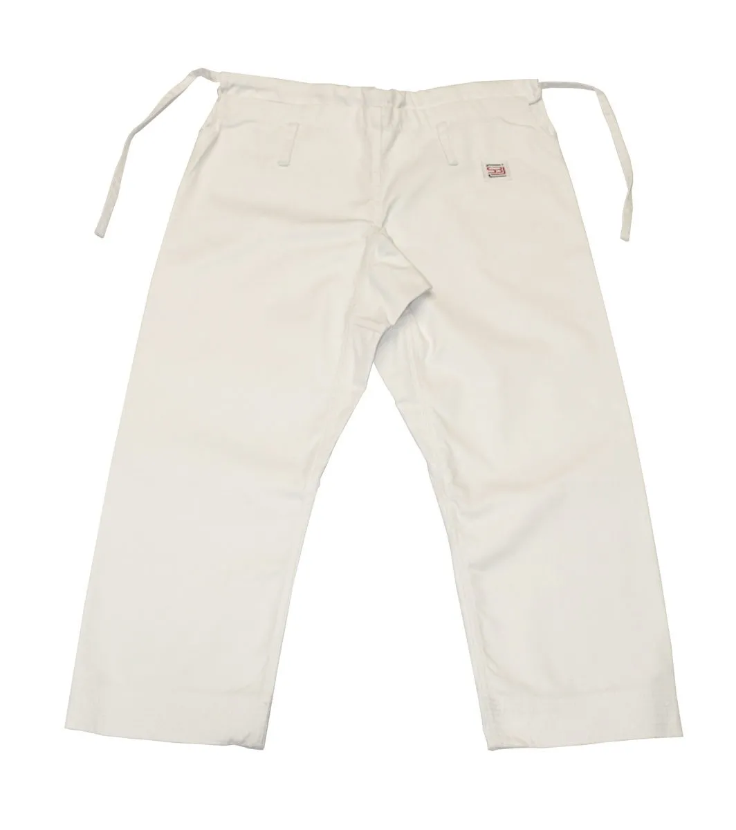 heavy trousers white with drawstring waistband 12 OZ