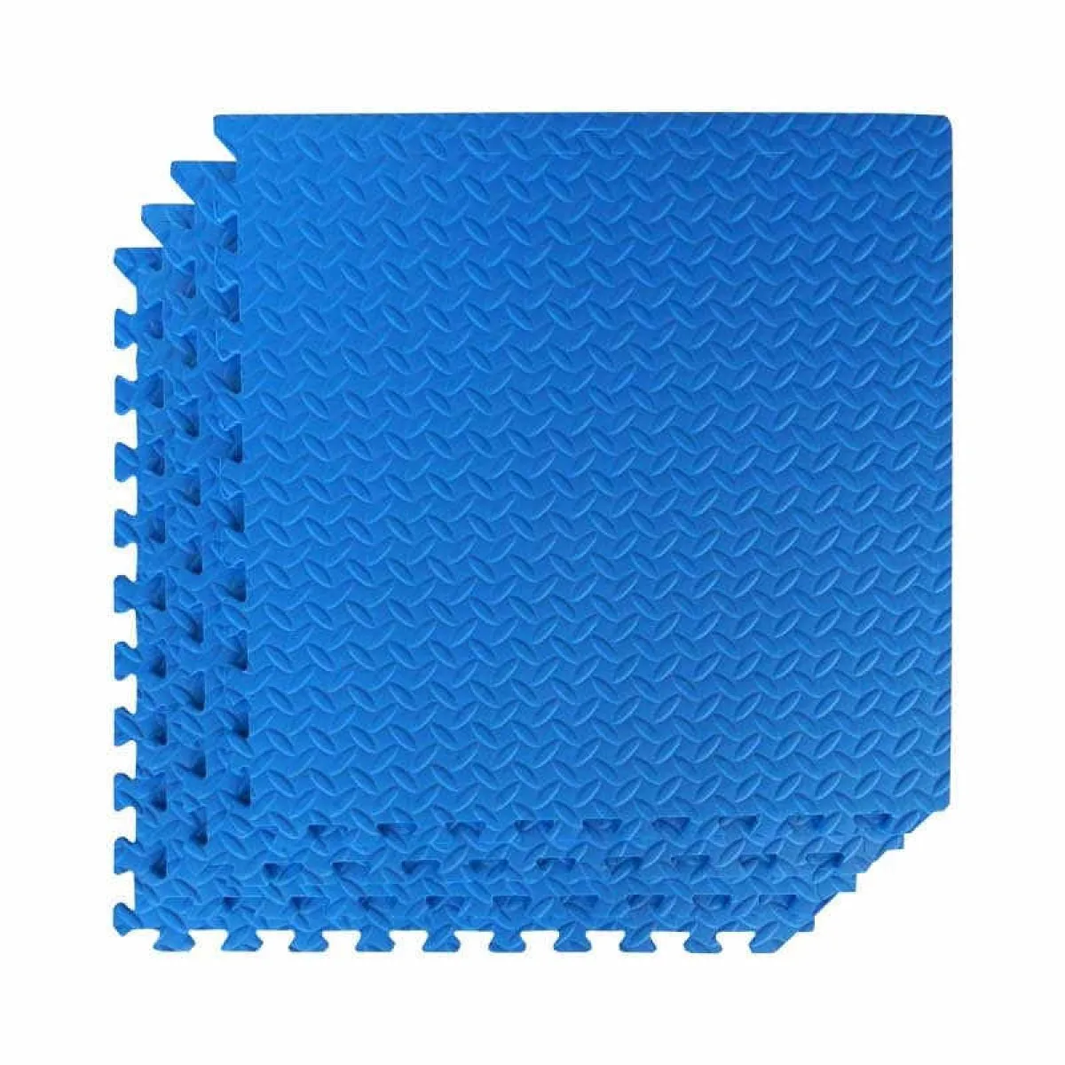 Elypse-look mat set of 4 blue 60 x 60 x 1 cm