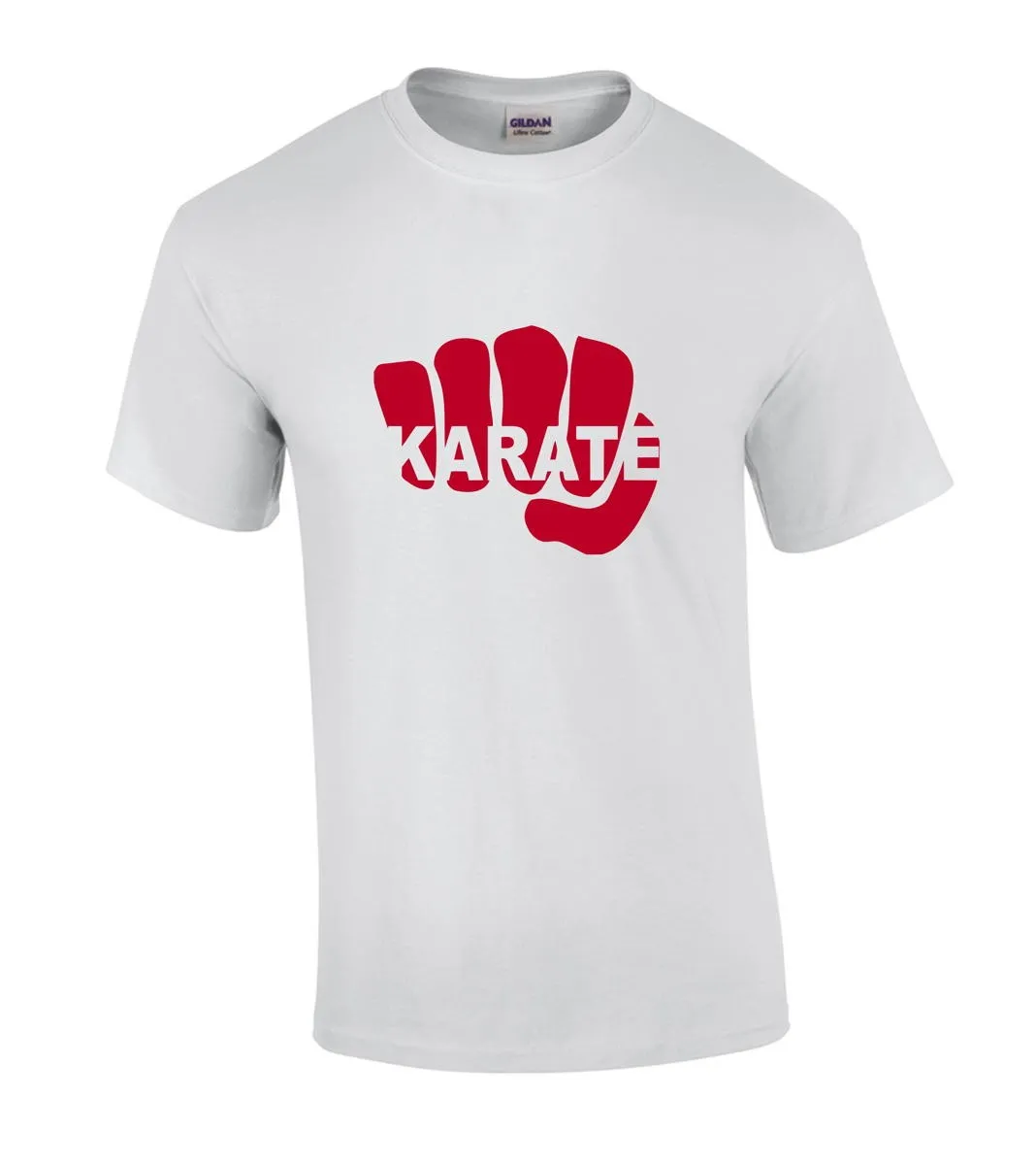 T-Shirt Karate Faust blanc