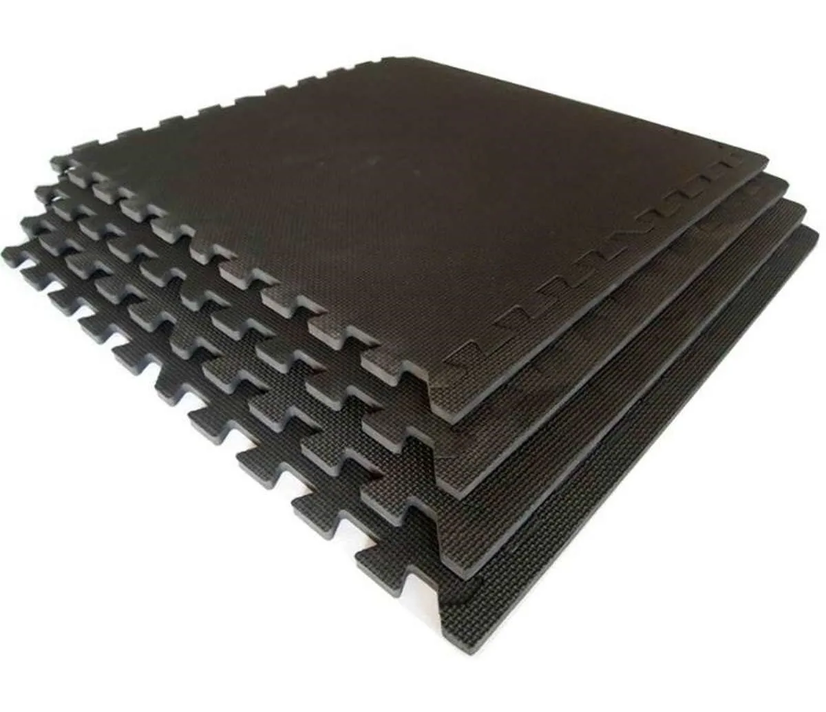 Tatami Fitness mat set of 4 EK12B black 61 cm x 61 cm x 1.2 cm