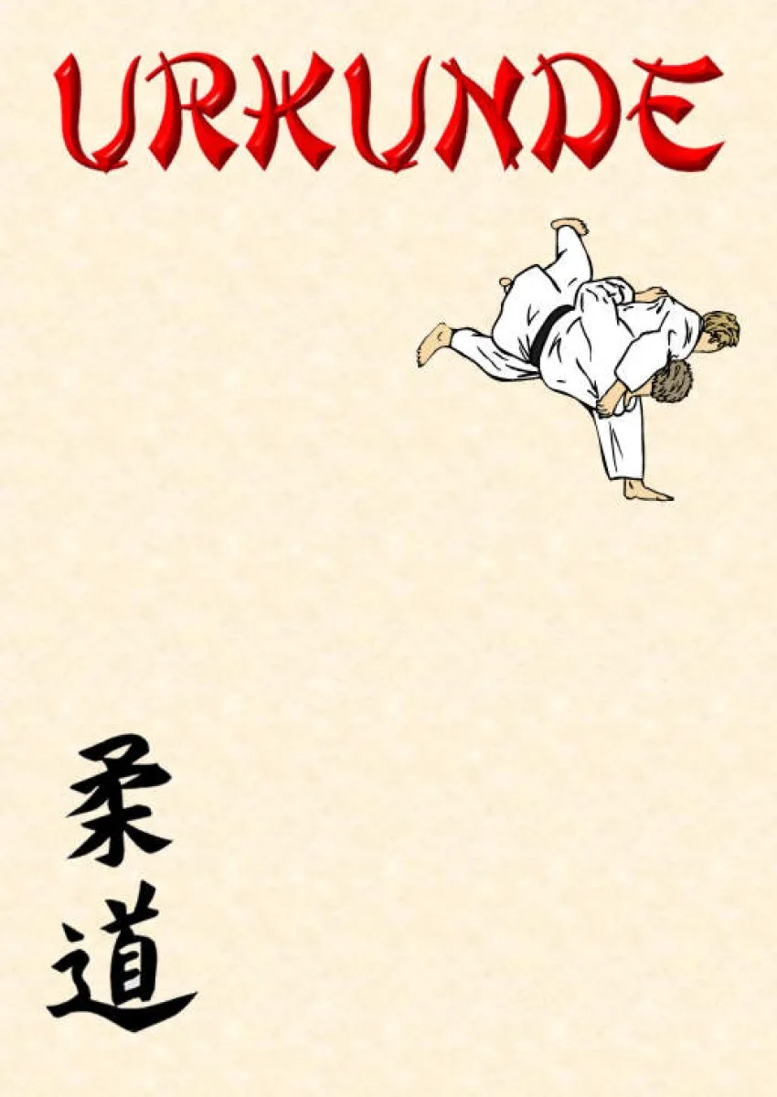 Judo certificate