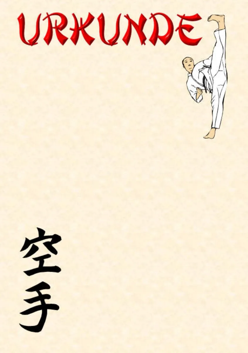 Urkunde Karate