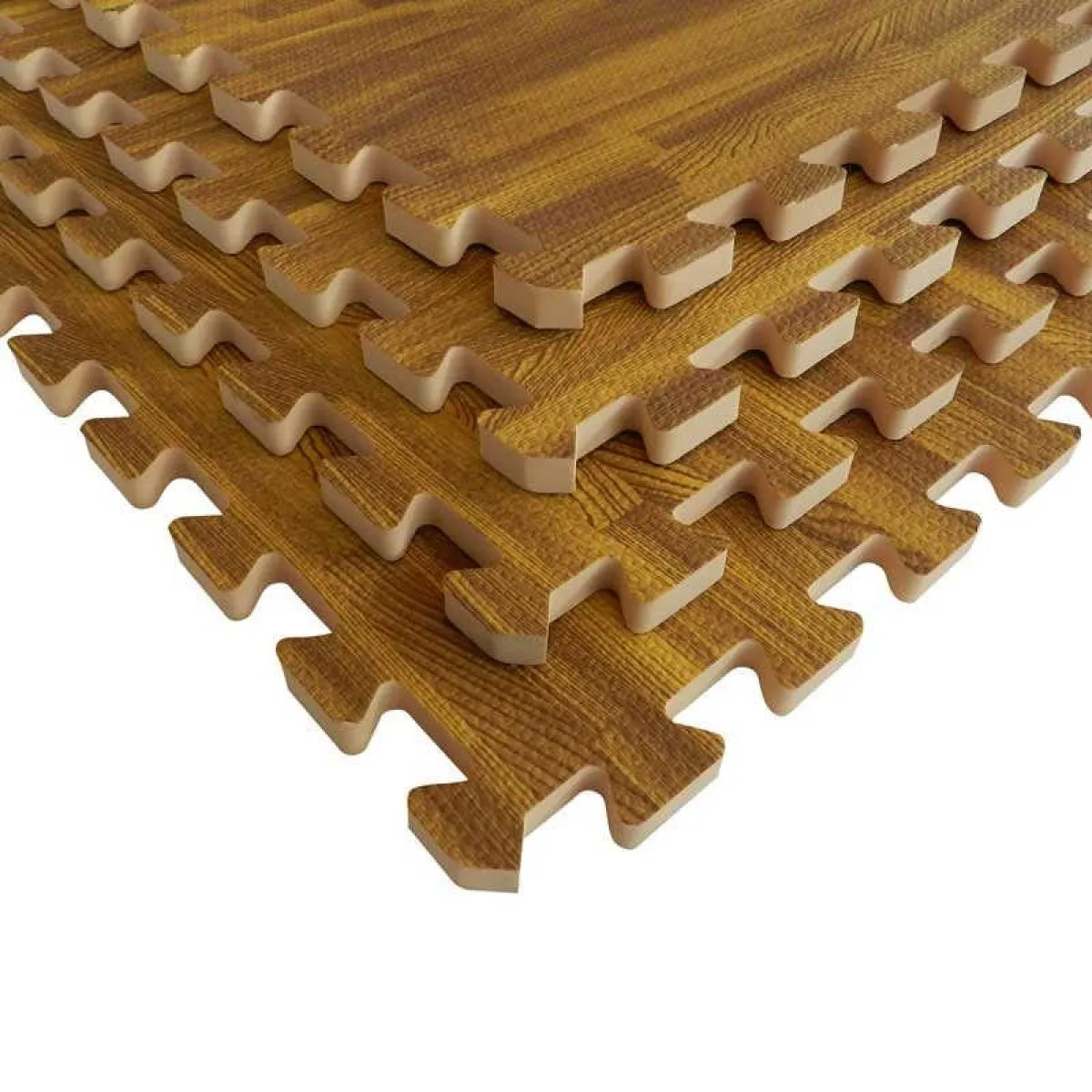 martial arts mats tatami wood look set of 4 W14P brown 60 x 60 x 1.4 cm