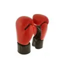 Boxing gloves Competition genuine leather black red