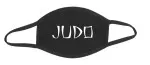Masque bouche-nez coton judo noir