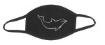 Mouth-nose mask cotton black dolphin