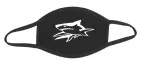 Mund-Nase-Maske Baumwolle schwarz Hai