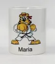 Mug with martial arts tiger and name