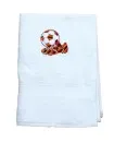 Shower and towels with the motif "football"
