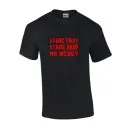 Camiseta STRIKE FIRST | STRIKE HARD | NO MERCI negro-rojo