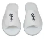 Frottee Slipper mit Karate Schriftzeichen Kanji