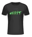 T-Shirt schwarz Evolution Kick neon grün