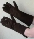 Suede gloves for women brown