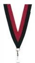 Medal ribbon red and black 11 mm wide