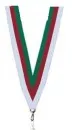 Medals ribbon green and red and white